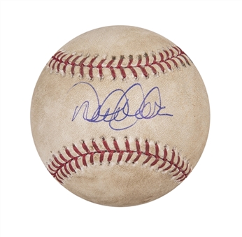 2011 Derek Jeter Game Ready and Signed OML Baseball from 3000 Hit Game on July 9, 2011 (MLB Authenticated & JSA) 